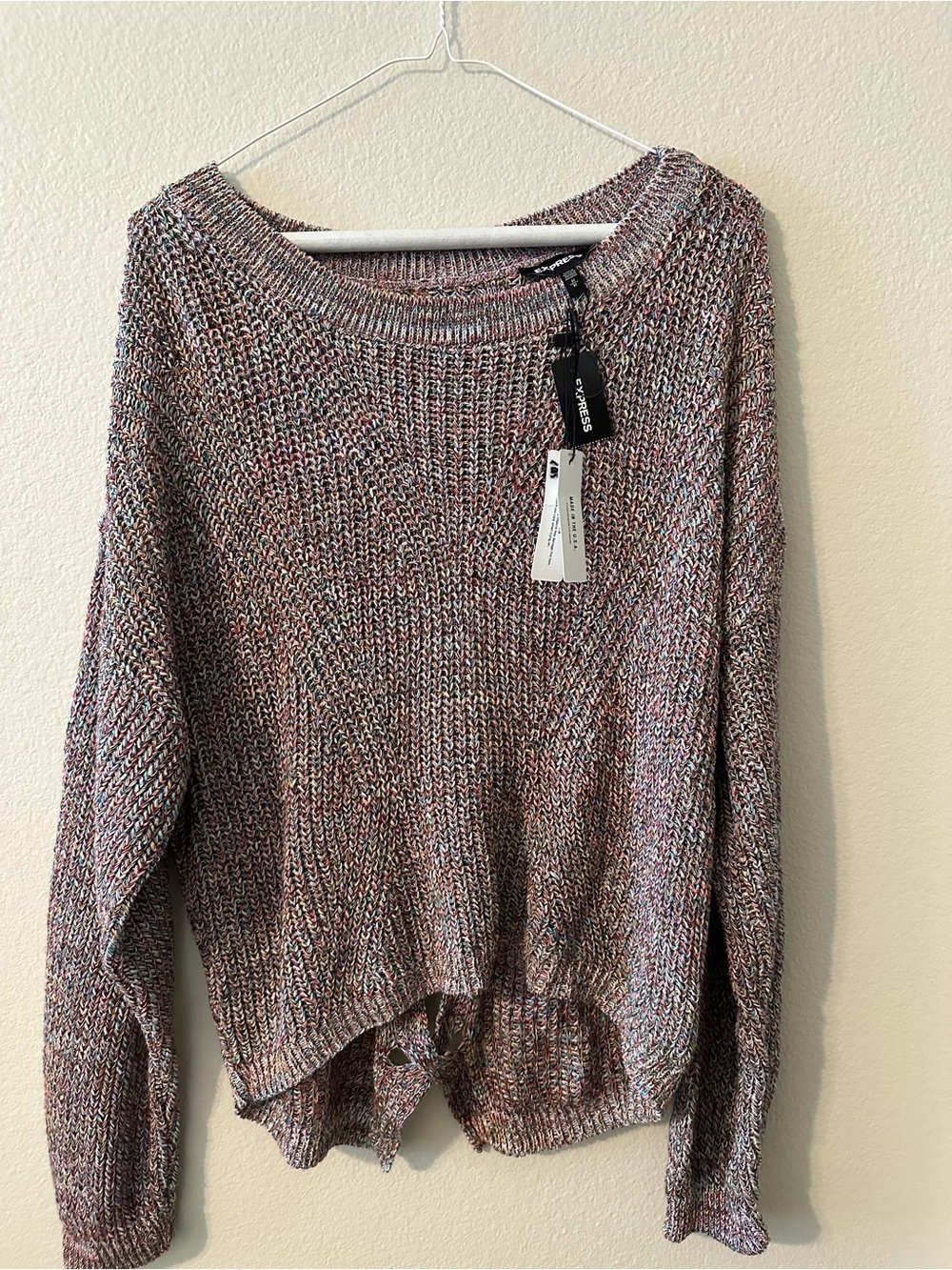 NWT Express Multicolor Marled Crewneck Women’s Sweater